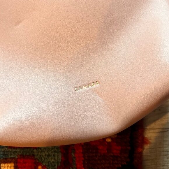 Anthropologie Samara Vegan Leather Adjustable Small Crossbody Pink Purse - Picture 3 of 9